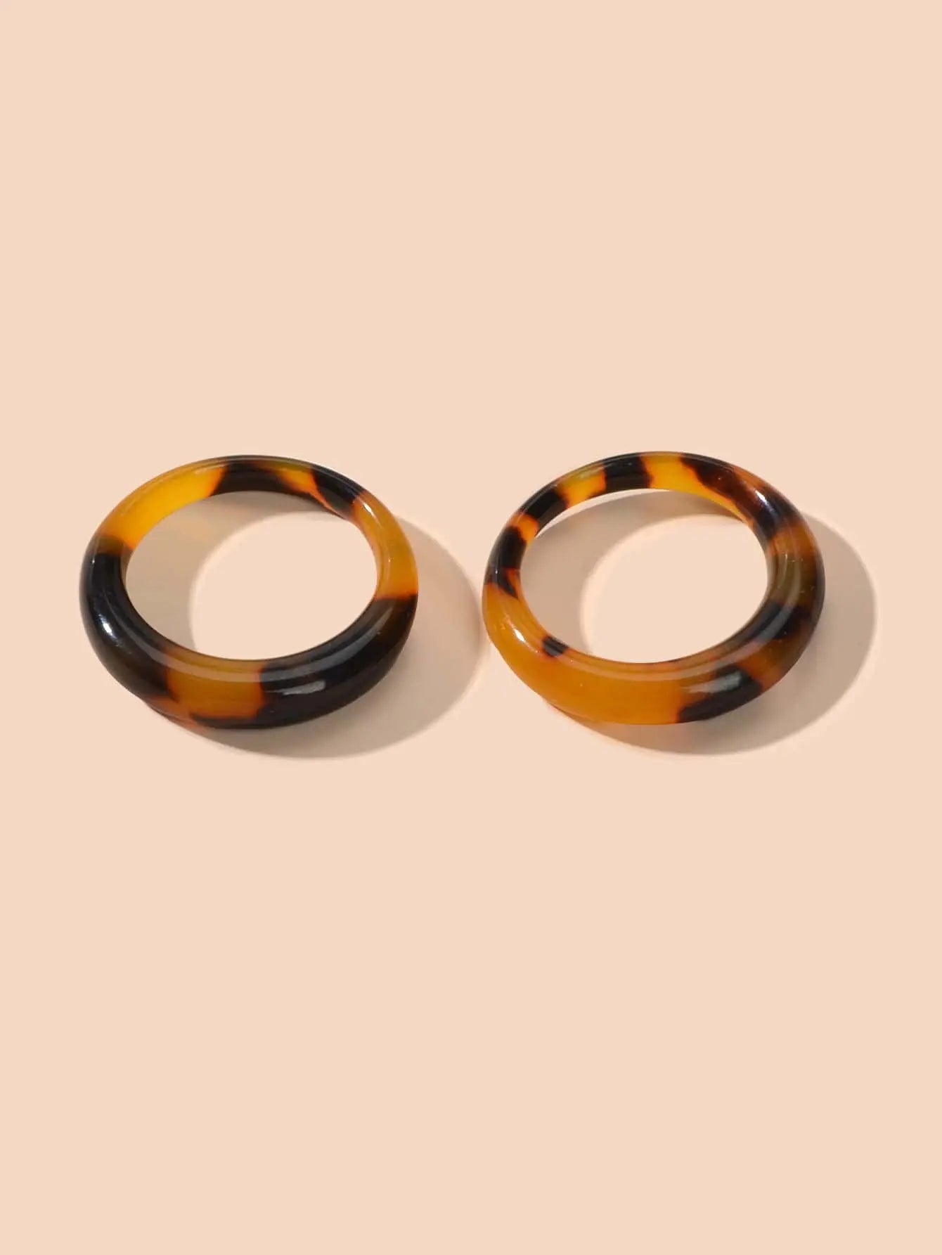 2 pcs Boho Retro Chic Resin Leopard Finger Knuckle Rings Women Teens Accessories Feelontop Jewellery