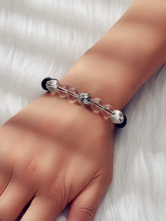 Tribal Ethnic Jewellery Black Transparent Beads Elastic Bohemian Bangle Bracelet Feelontop Jewellery