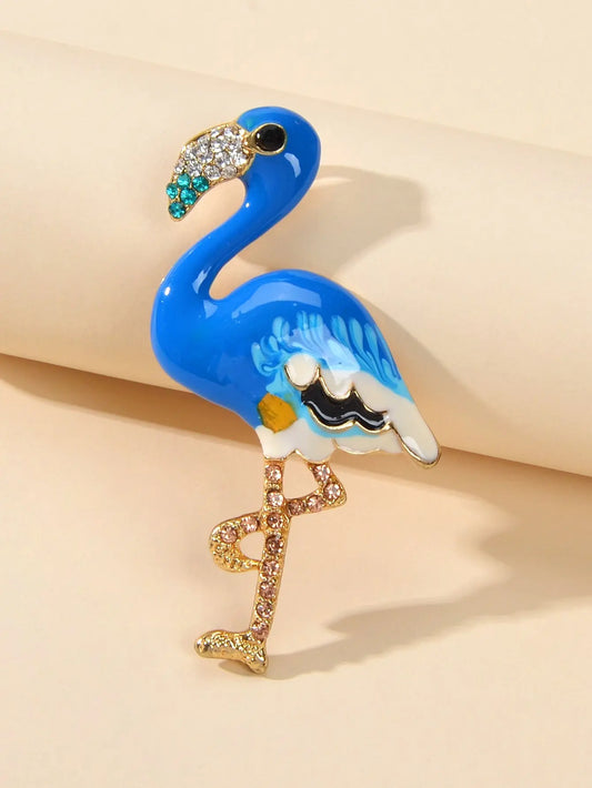 Colorful Flamingo Brooch Animal Pins Jewellery Dresses Decoration Accessories Feelontop Jewellery