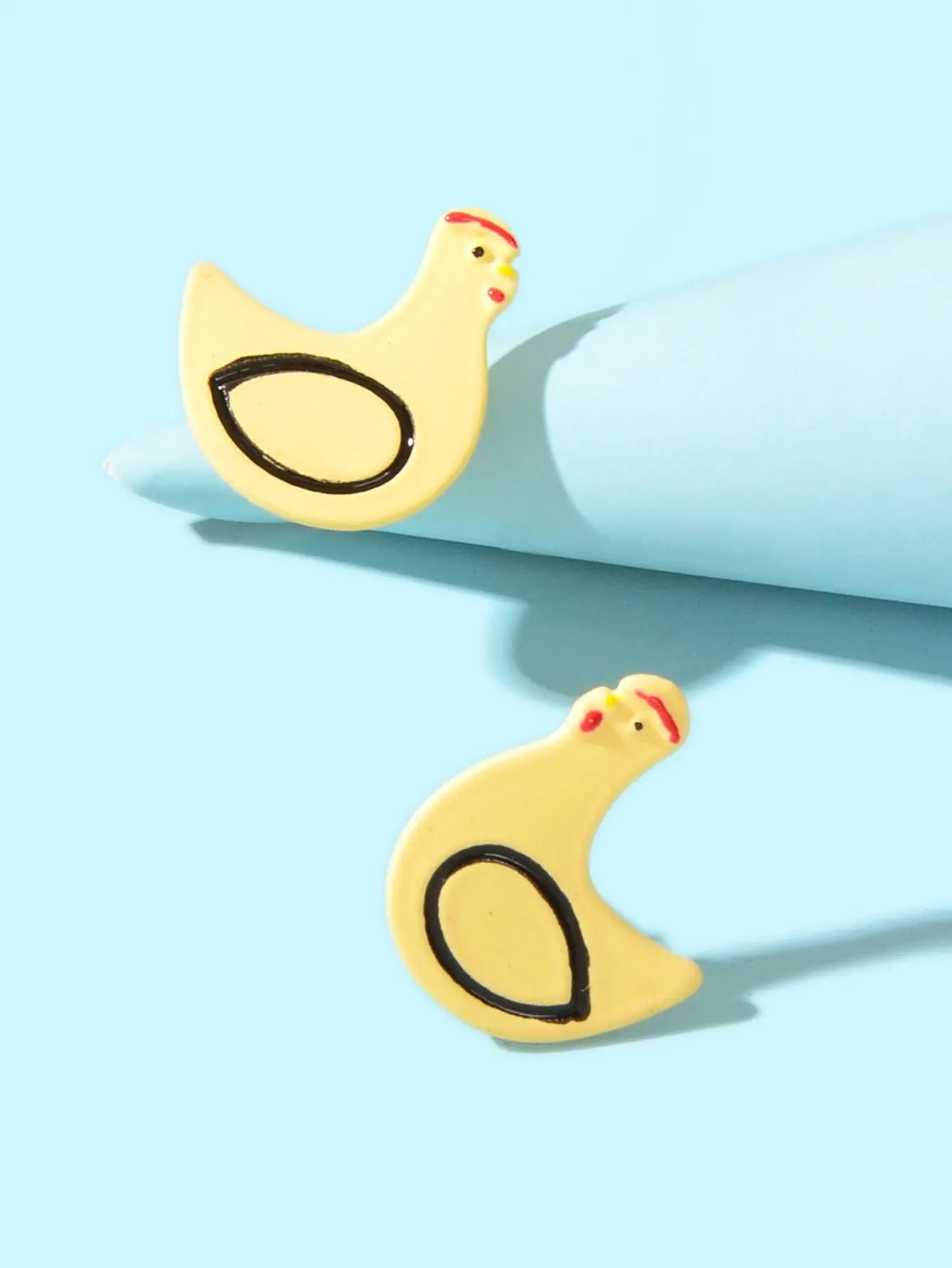 Yellow Chicken Stud Hen Earrings Girls Lovely Animal Gift Funny Chick Jewellery Feelontop Jewellery