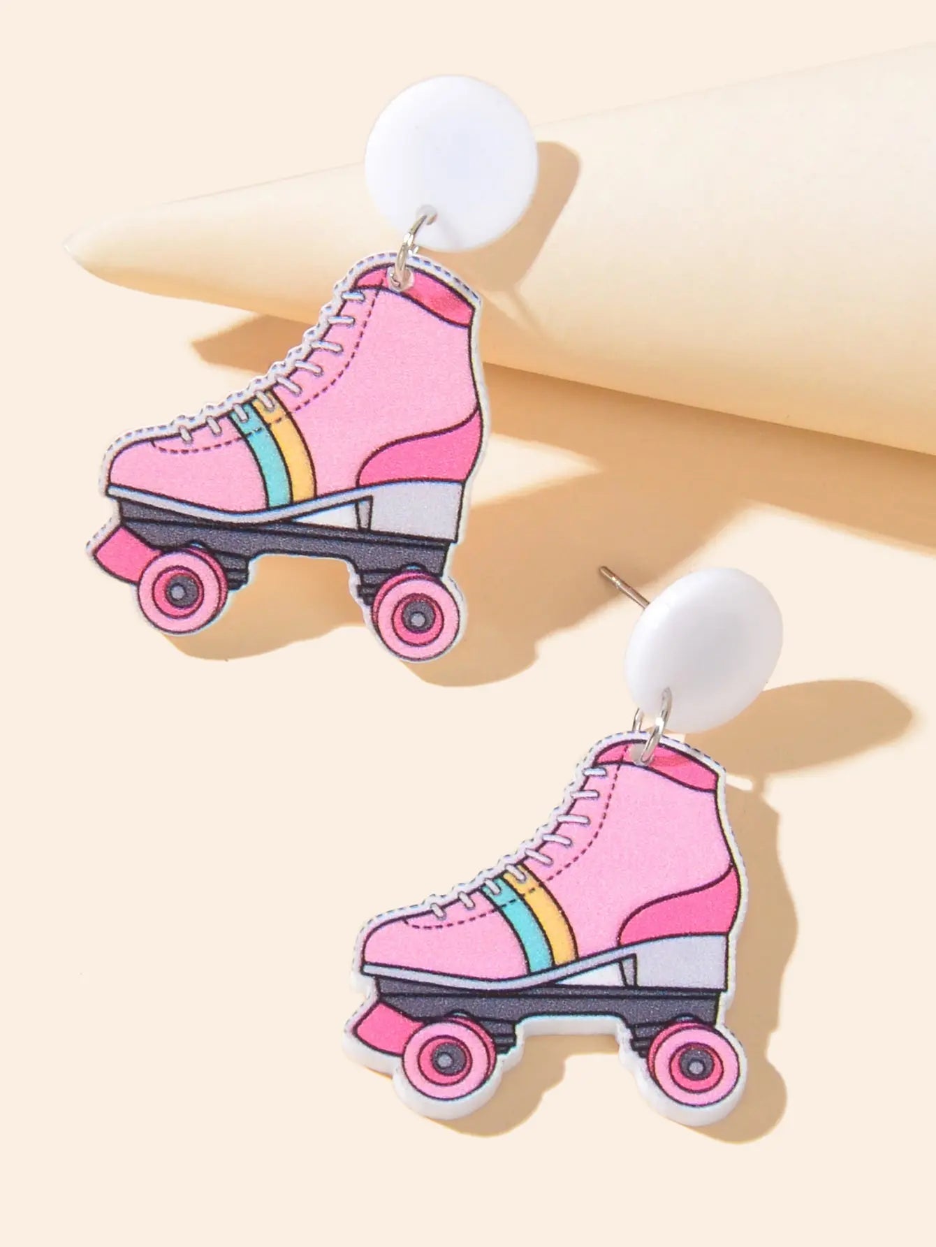 Colourful Ice Skates Pendant Earrings Fun Unique Accessories Skating Enthusiasts Feelontop Jewellery