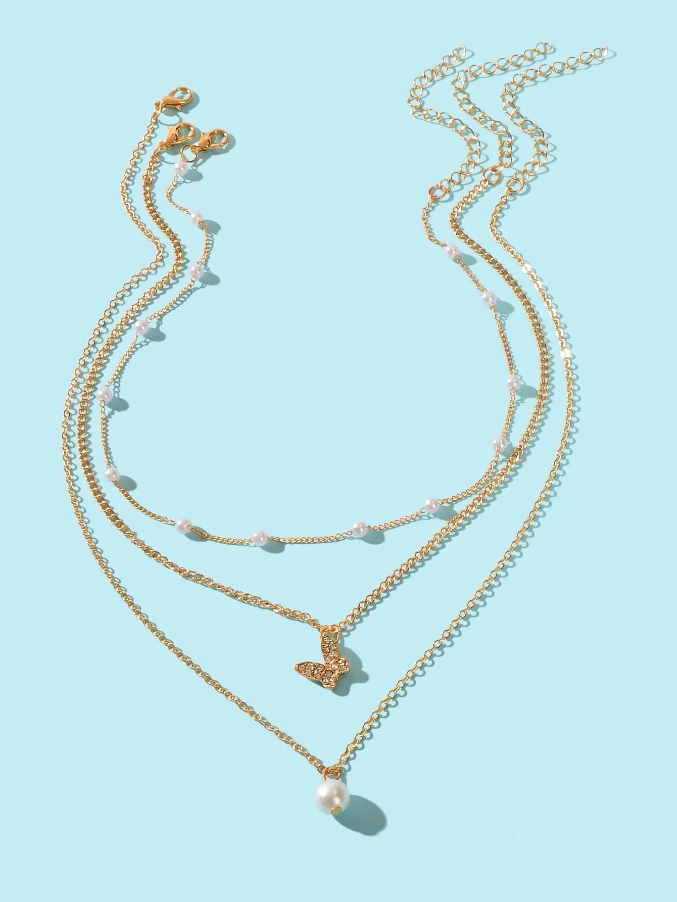 Stunning Multi-Layered Chain Link Necklace Trendy Statement Jewellery for Women Feelontop Jewellery