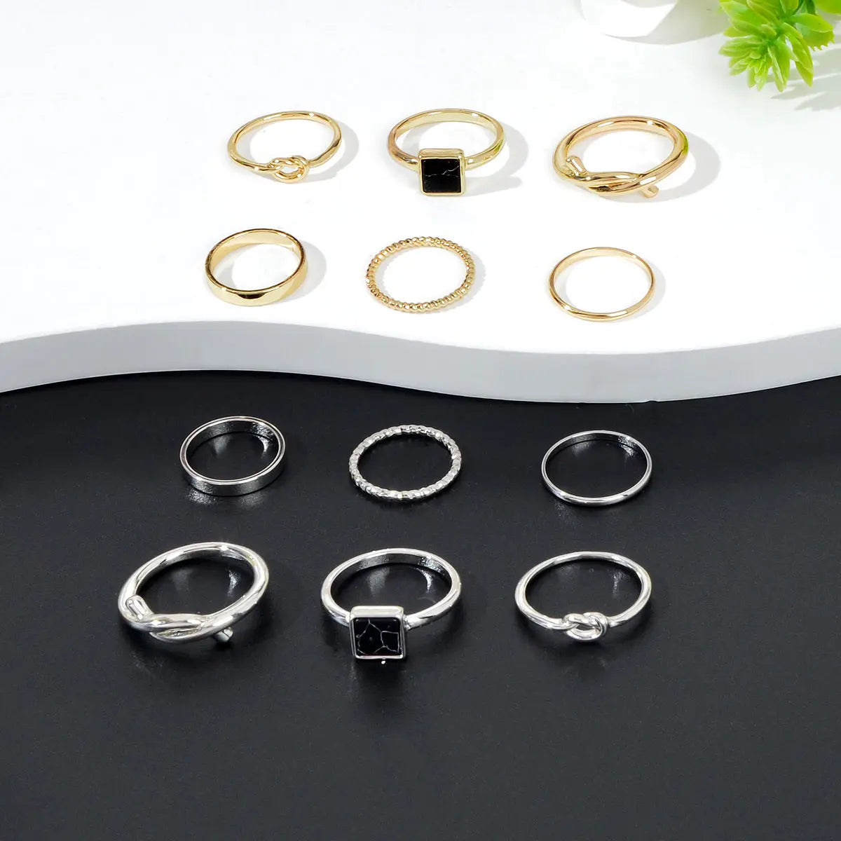 Set of Six Ring Bands - Stylish and Versatile Ring Collection Holiday Jewellery Feelontop Jewellery