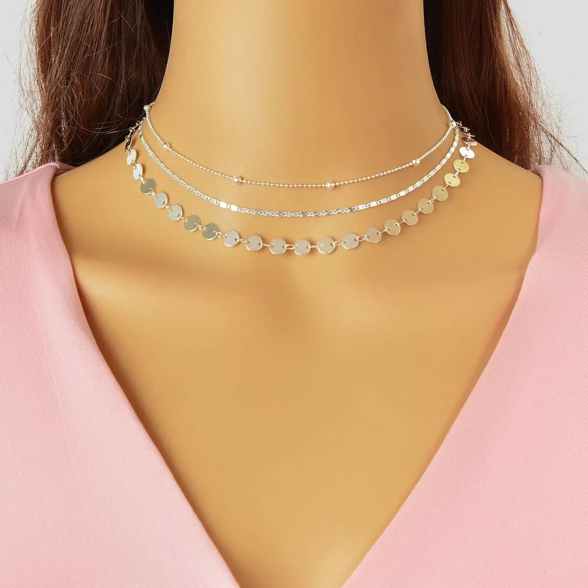 Multi layered Necklace Holiday Jewelry Women Chains Clavicle Collar Gift Choker Feelontop Jewellery