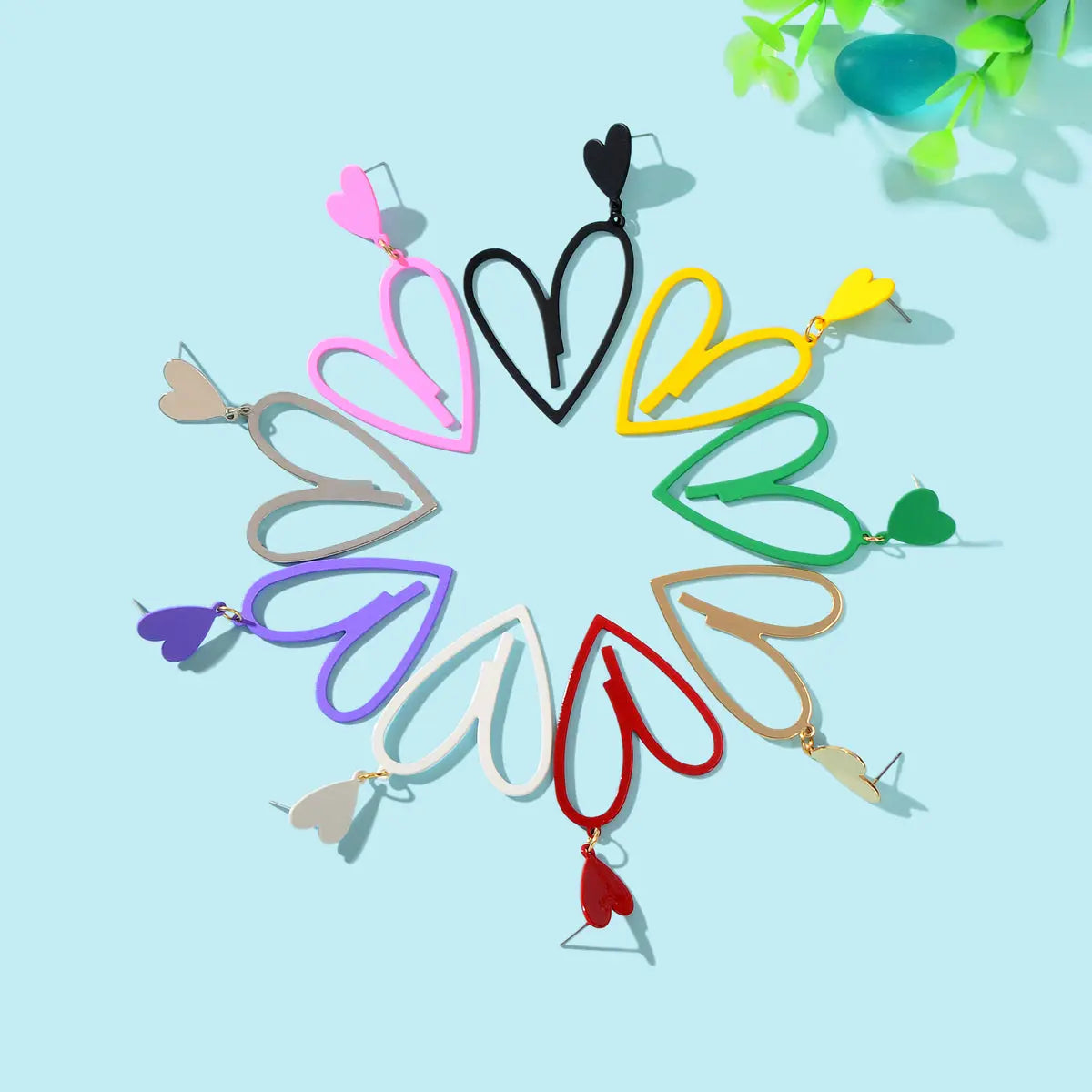 Romantic Heart-shaped Earrings Stylish Ear Accessories Dainty Gifts for Women Feelontop Jewellery