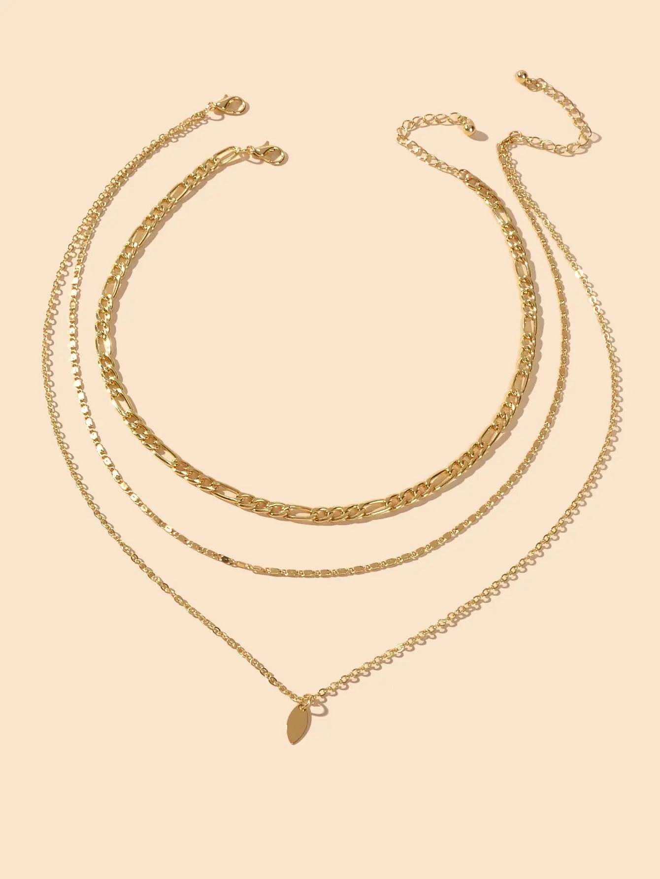 3pcs Boho Multi-Layer Choker Collar Drop Charm Bib Necklace Jewellery Party Gift Feelontop Jewellery