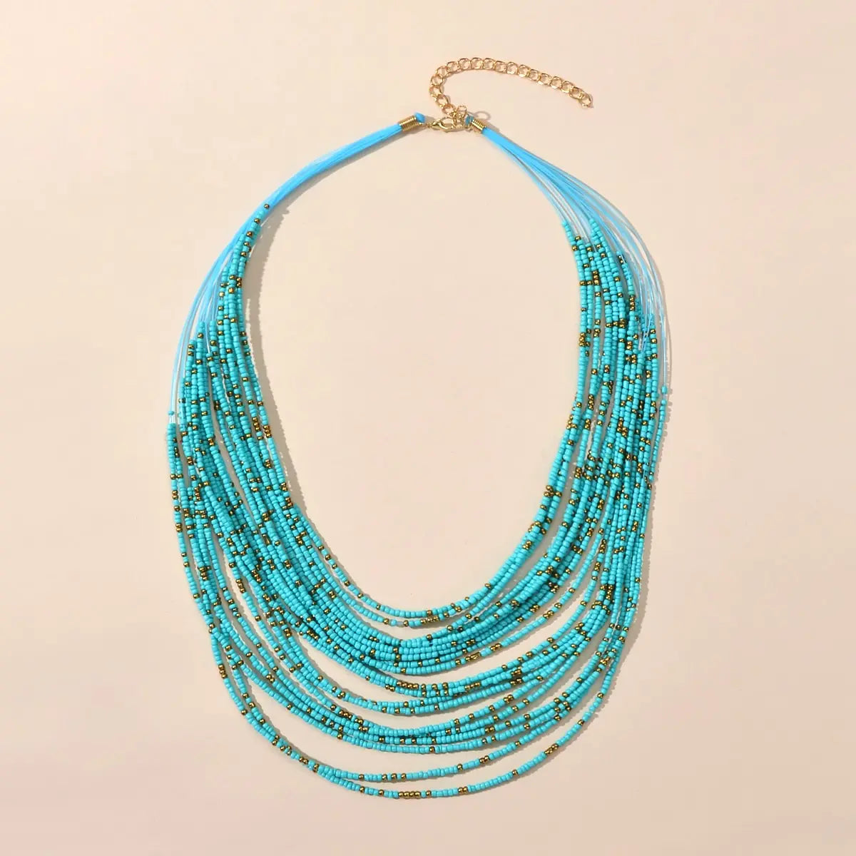 Colorful Seed Beads Multilayer Chunky Necklace Bold Jewelry Feelontop Jewellery