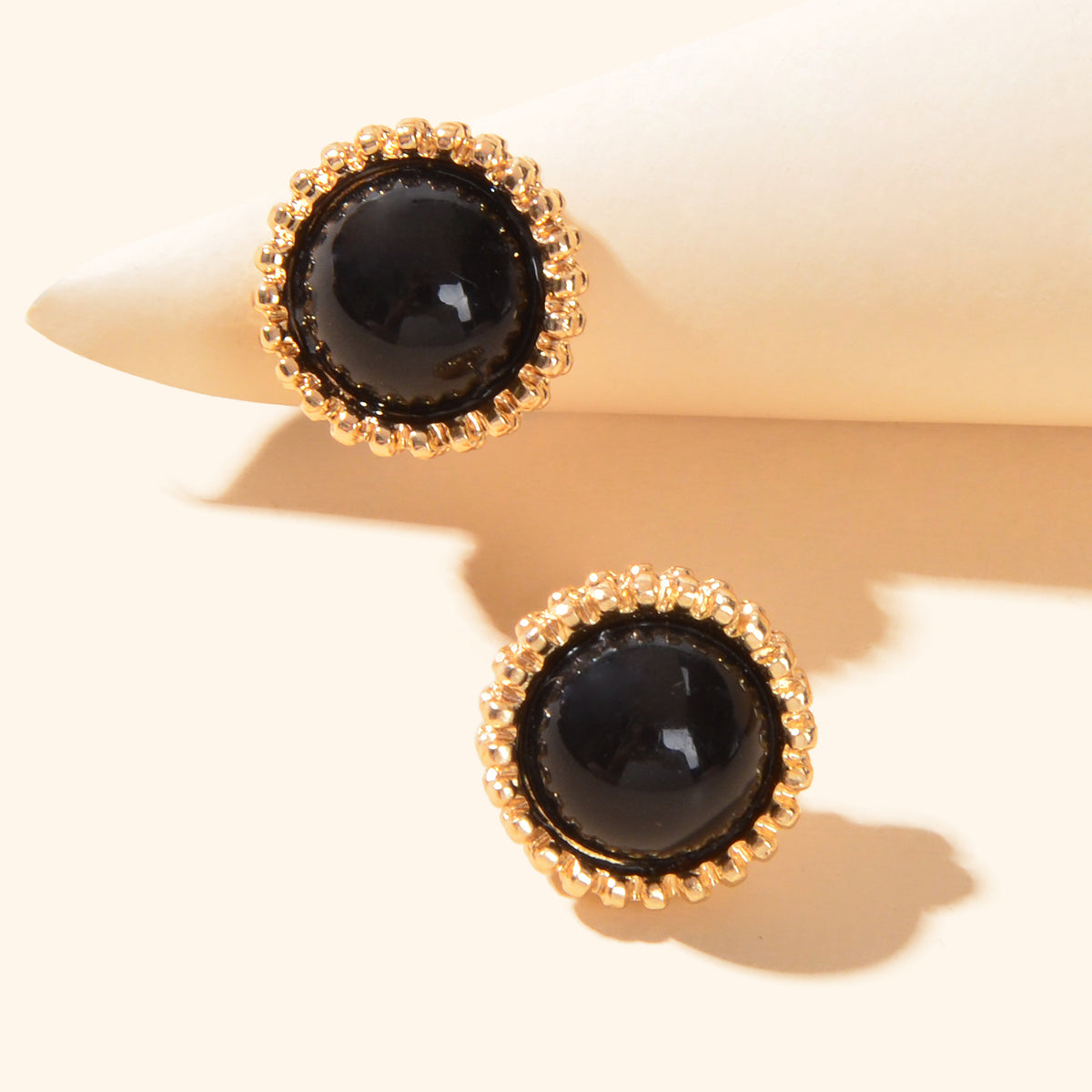 Women Dainty Gifts Gold Silver Plated Pearl Round Stud Wedding Bridal Earrings Feelontop Jewellery