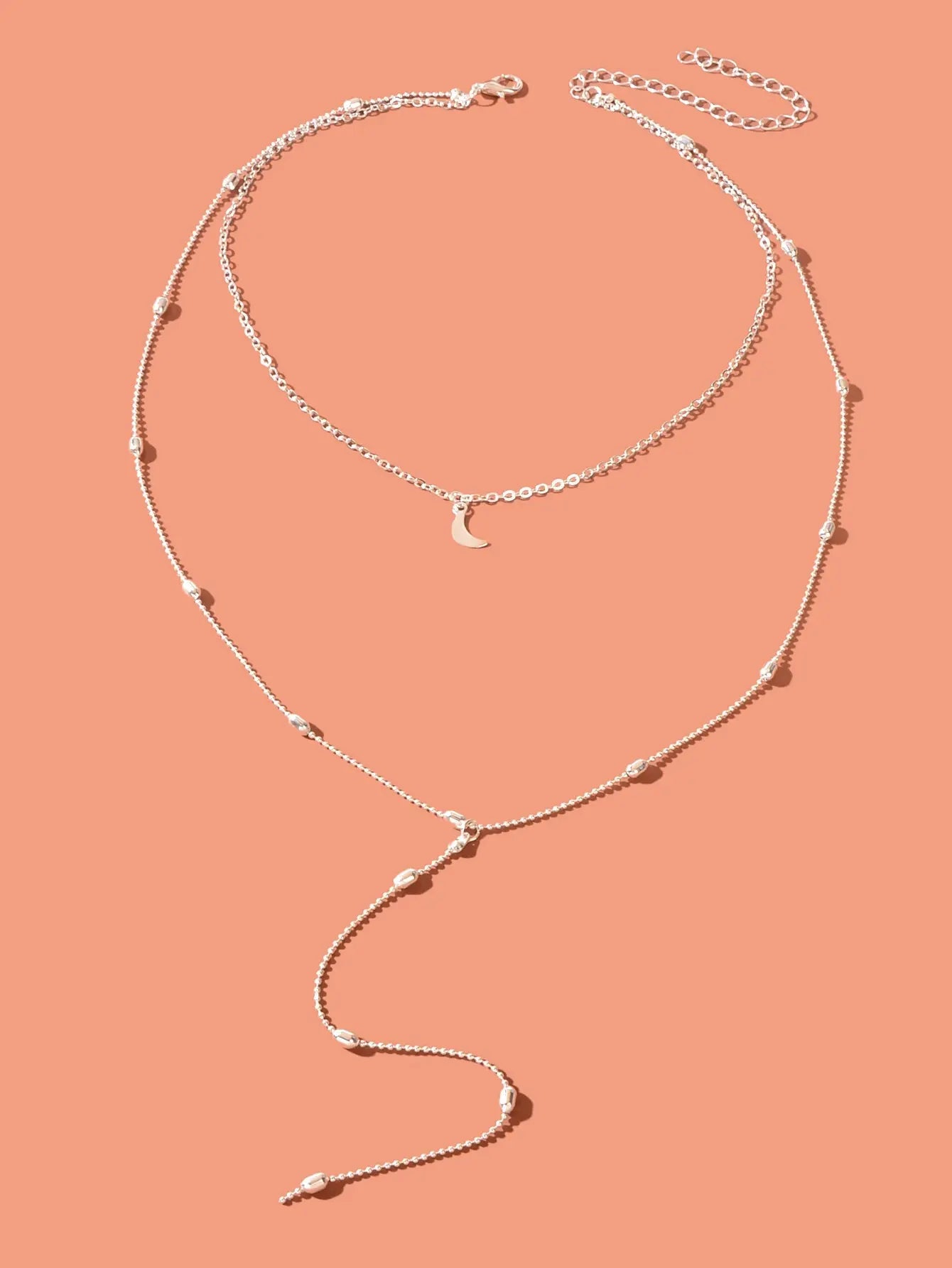 Long Y-Drop Necklace New Fashion Moon Choker Lariat Collar Dainty Jewellery Feelontop Jewellery