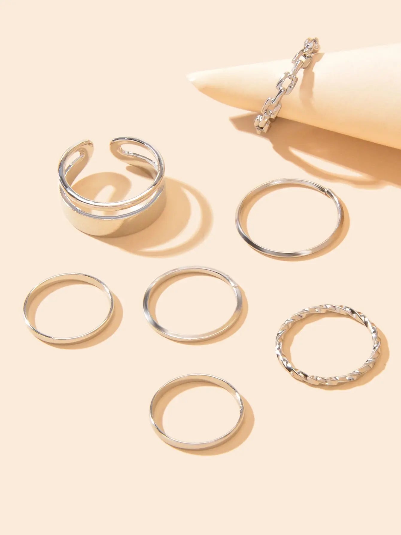 7 pcs Knuckle Stackable Joint Finger Boho Vintage Midi Rings Set Size Mixed Gift Feelontop Jewellery
