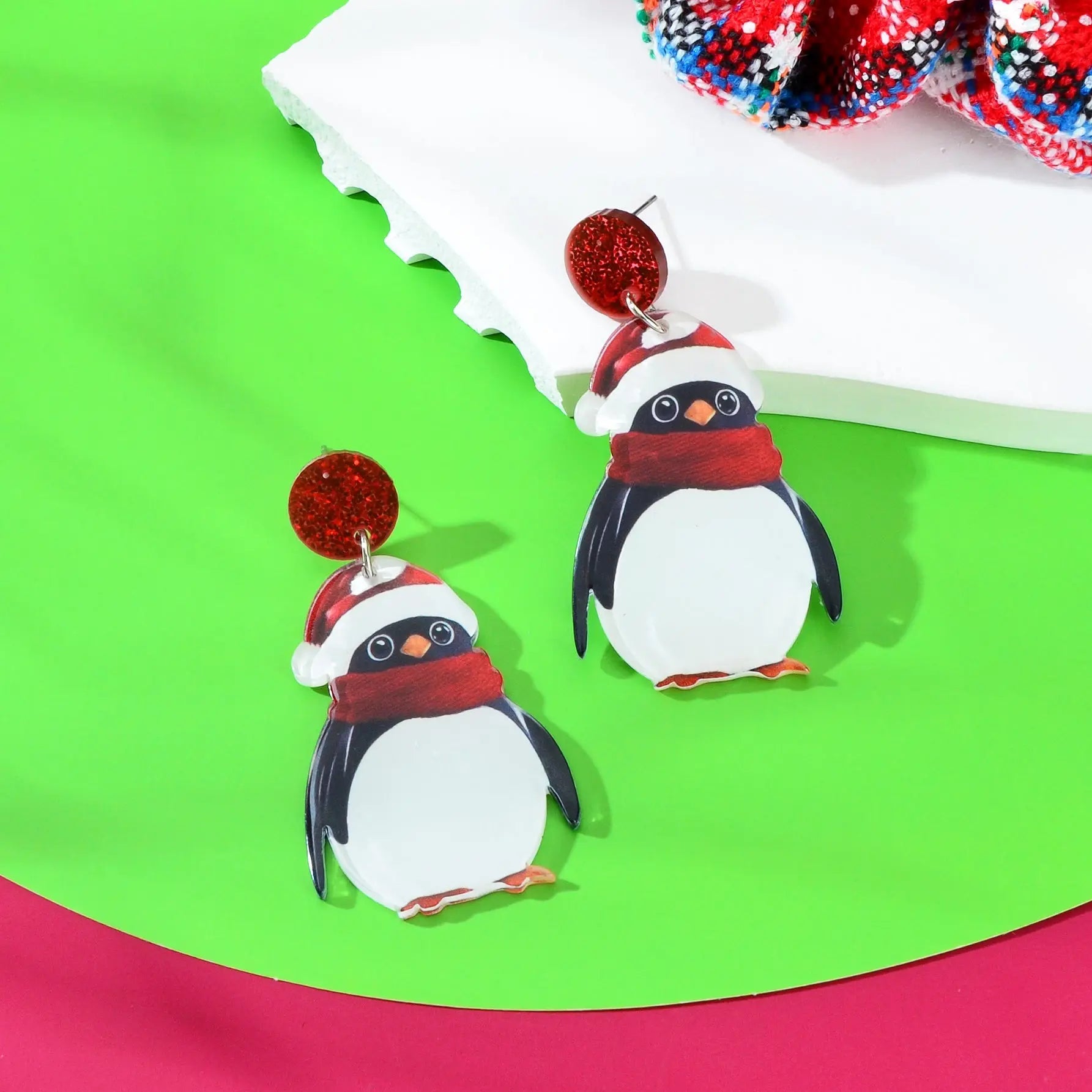 Animal Penguin Acrylic Dangle Earrings Women Christmas Festival Jewellery Feelontop Jewellery