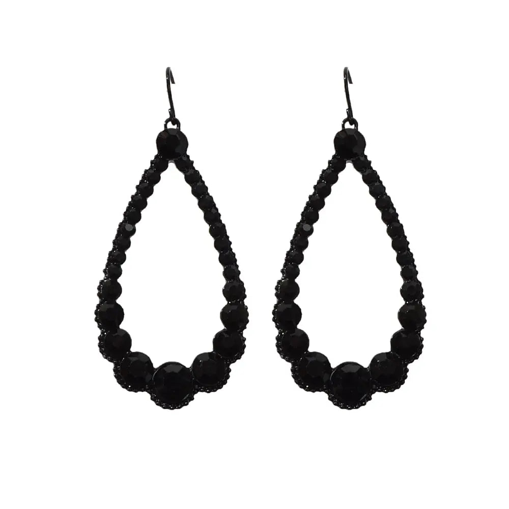 AU Local Black Water Drop Dangle Earrings Halloween Eardrop Jewelry Accessories Feelontop Jewellery