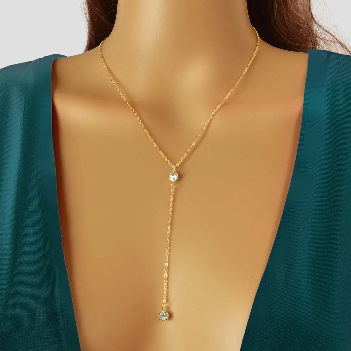 Gold Long Tassel Chain Necklace Elegant Statement Piece Jewelry for Any Occasion Feelontop Jewellery