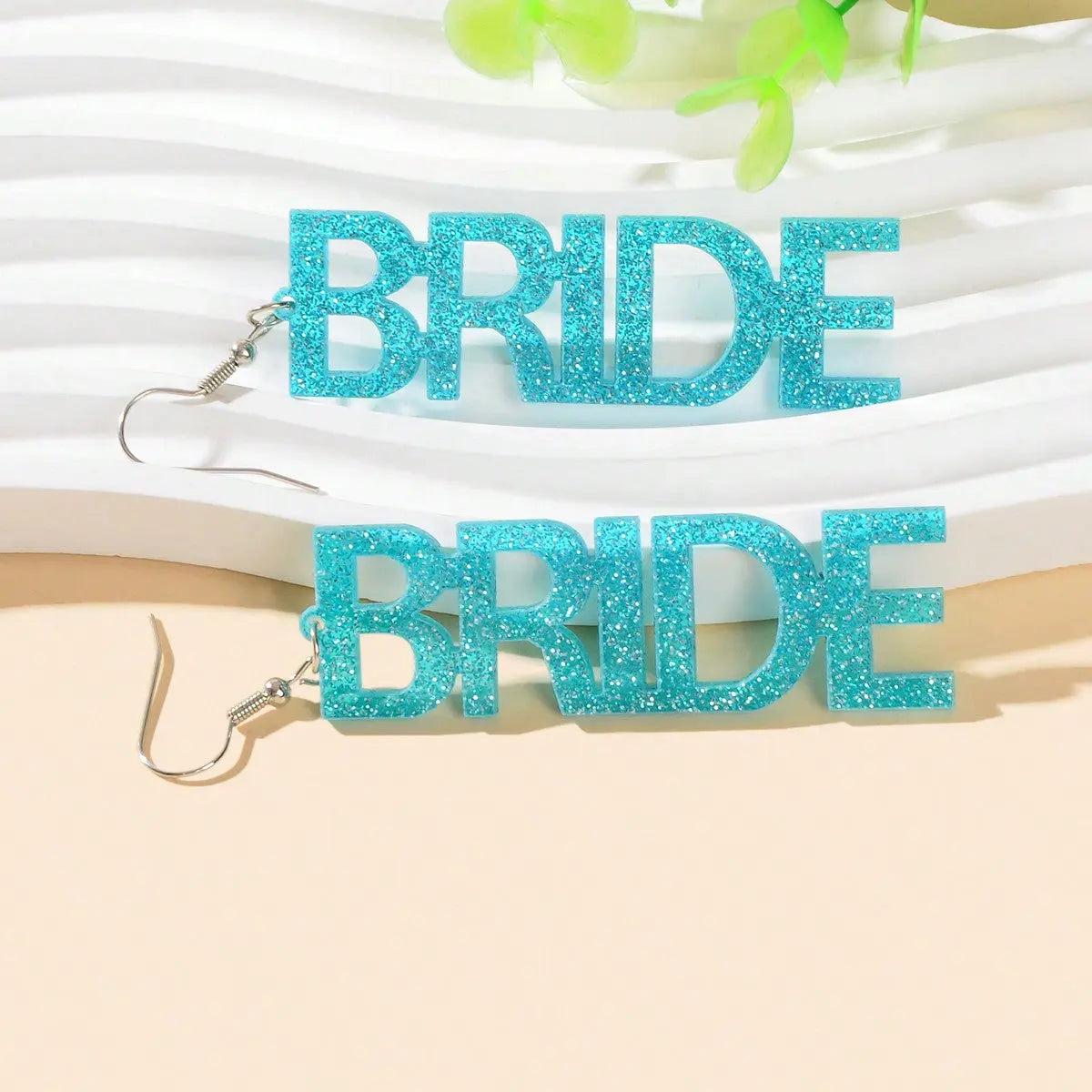 Wedding Bride Dangle Earrings Acrylic Handmade Fun Statement Jewelry Party Gift Feelontop Jewellery