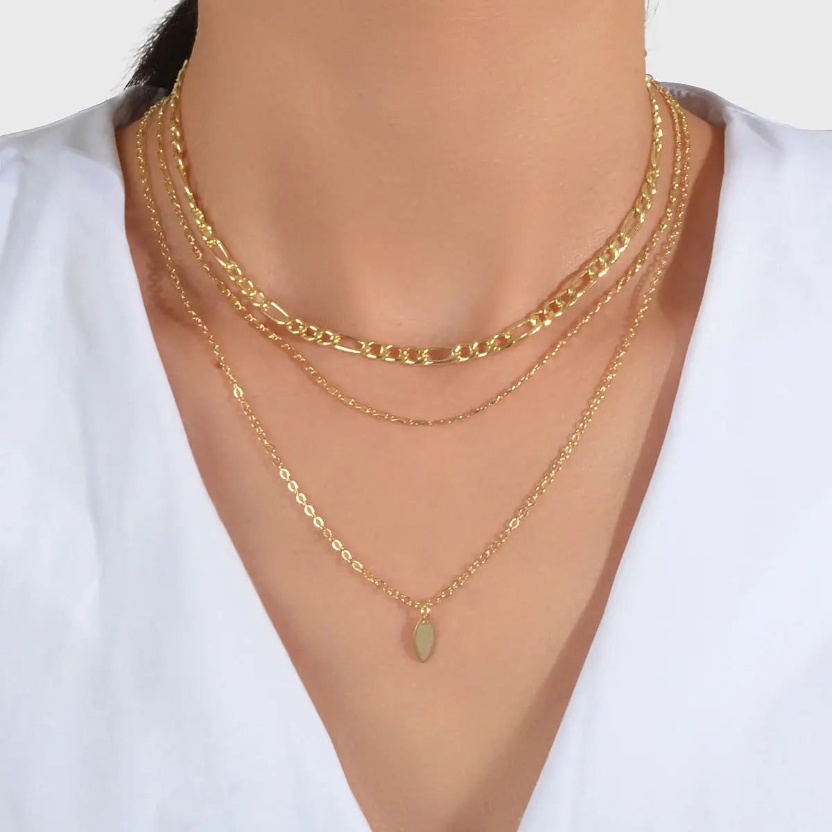 3pcs Boho Multi-Layer Choker Collar Drop Charm Bib Necklace Jewellery Party Gift Feelontop Jewellery