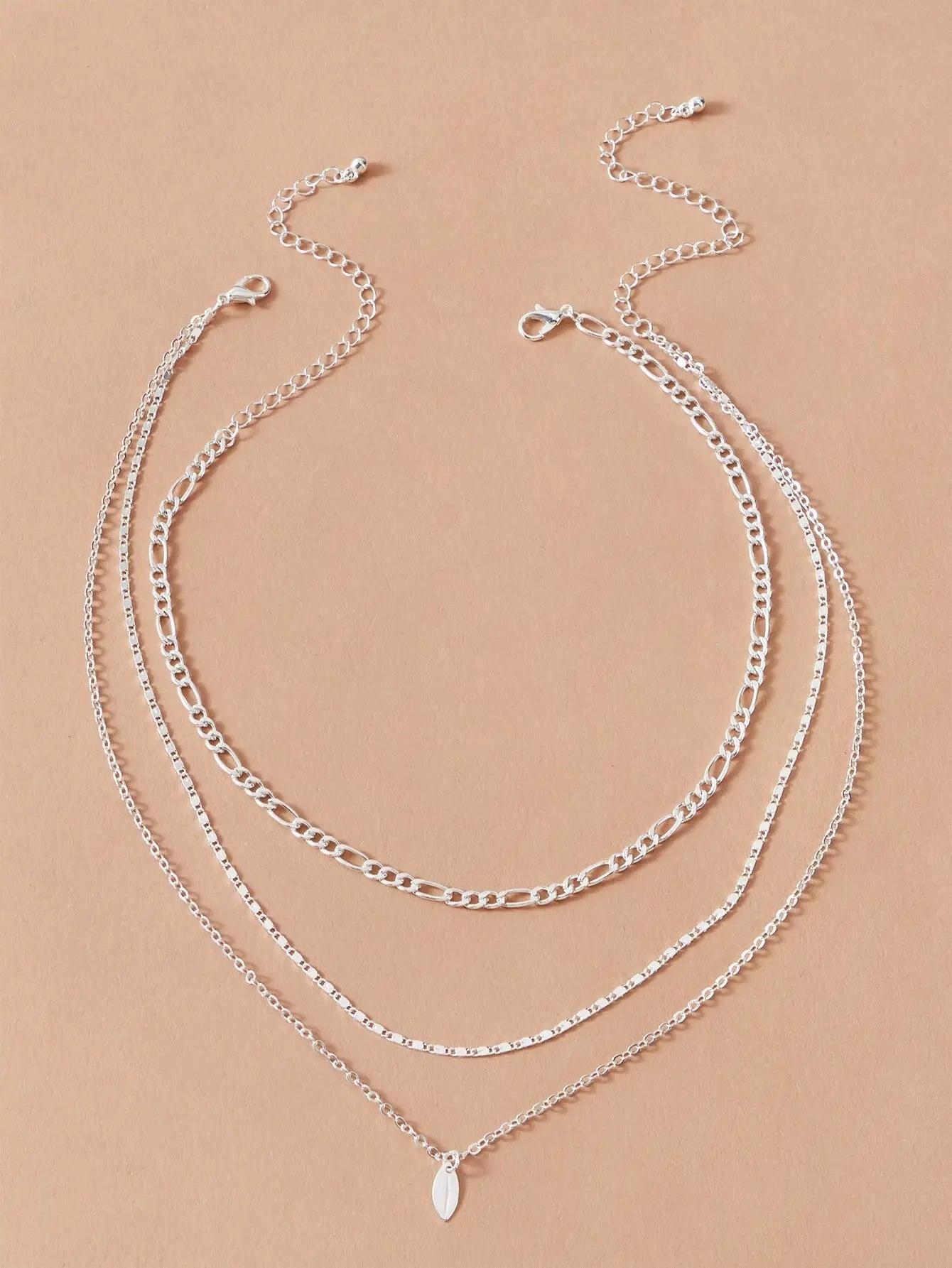 3pcs Boho Multi-Layer Choker Collar Drop Charm Bib Necklace Jewellery Party Gift Feelontop Jewellery