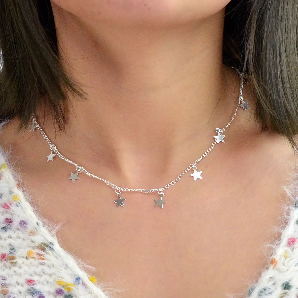 AU Local Boho Five-pointed Charm Choker Simple Casual Collarbone Necklace Collar Feelontop Jewellery