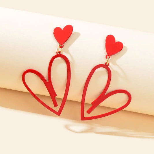 Romantic Heart-shaped Earrings Stylish Ear Accessories Dainty Gifts for Women Feelontop Jewellery