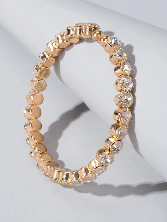 Textured Jewellery Faux Cubic Zirconia Classic Tennis Bracelet Nice Collection Feelontop Jewellery