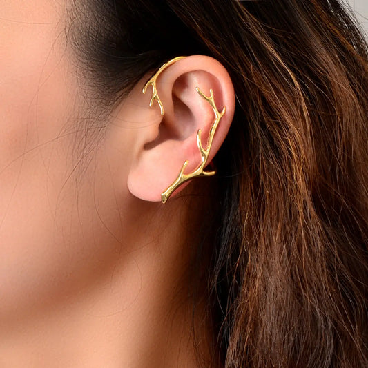 Personality No Piercing Cartilage Ear Cuff Ear Clip Wrap Gold Earring Girls Gift Feelontop Jewellery