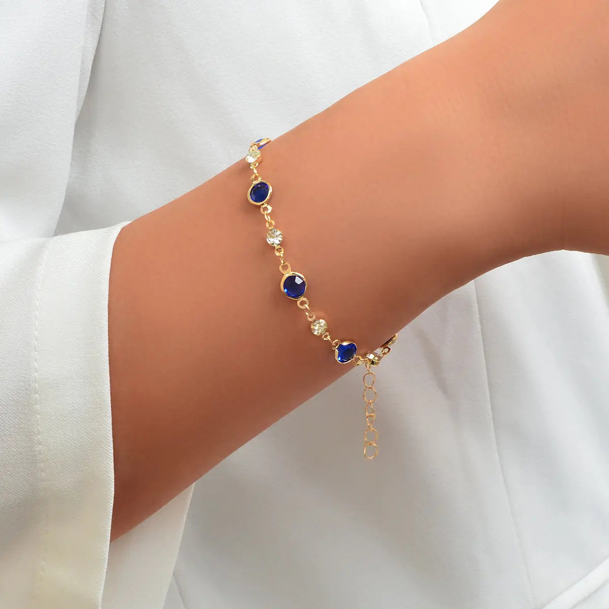 Green Transparent Rhinestone Bracelet Girls Party Jewelry Luxurious Accessories Feelontop Jewellery