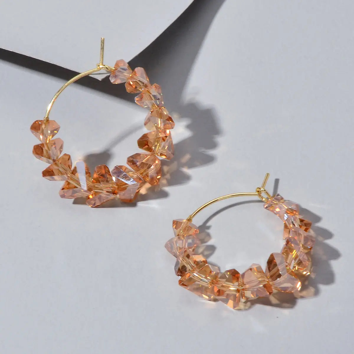 Ladies Jewellery Transparent Acrylic Beads Hoop Dangle Earrings Party Decoration Feelontop Jewellery