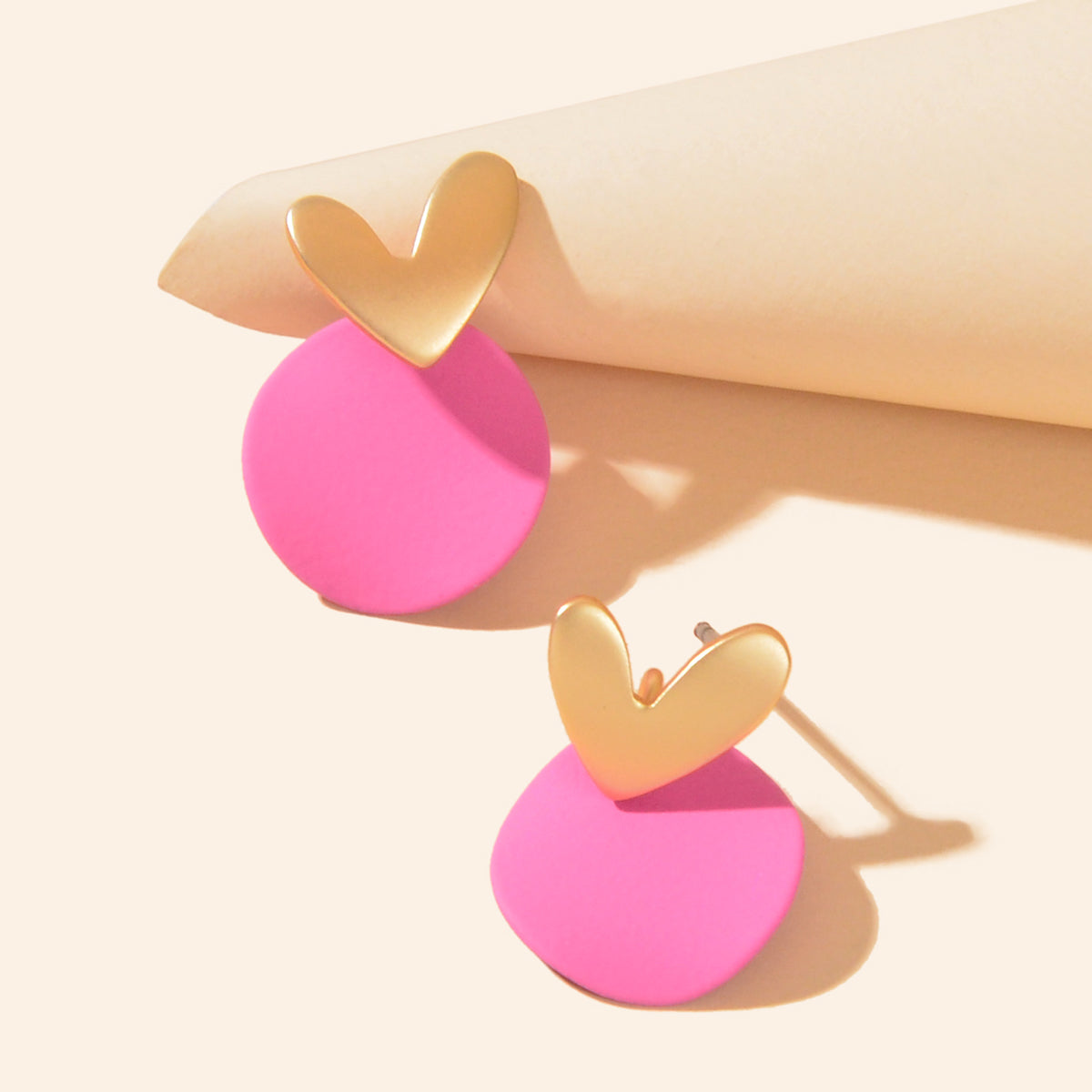 Love Heart Green Round Stud Pierced Hypoallergenic Female Earrings Stud Jewelry Feelontop Jewellery