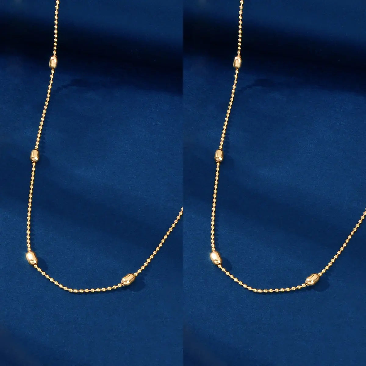 2 pcs Clearance Items AU Local Warehouse Golden Beads Chain Necklaces set Fashion Jewelry Feelontop Jewellery