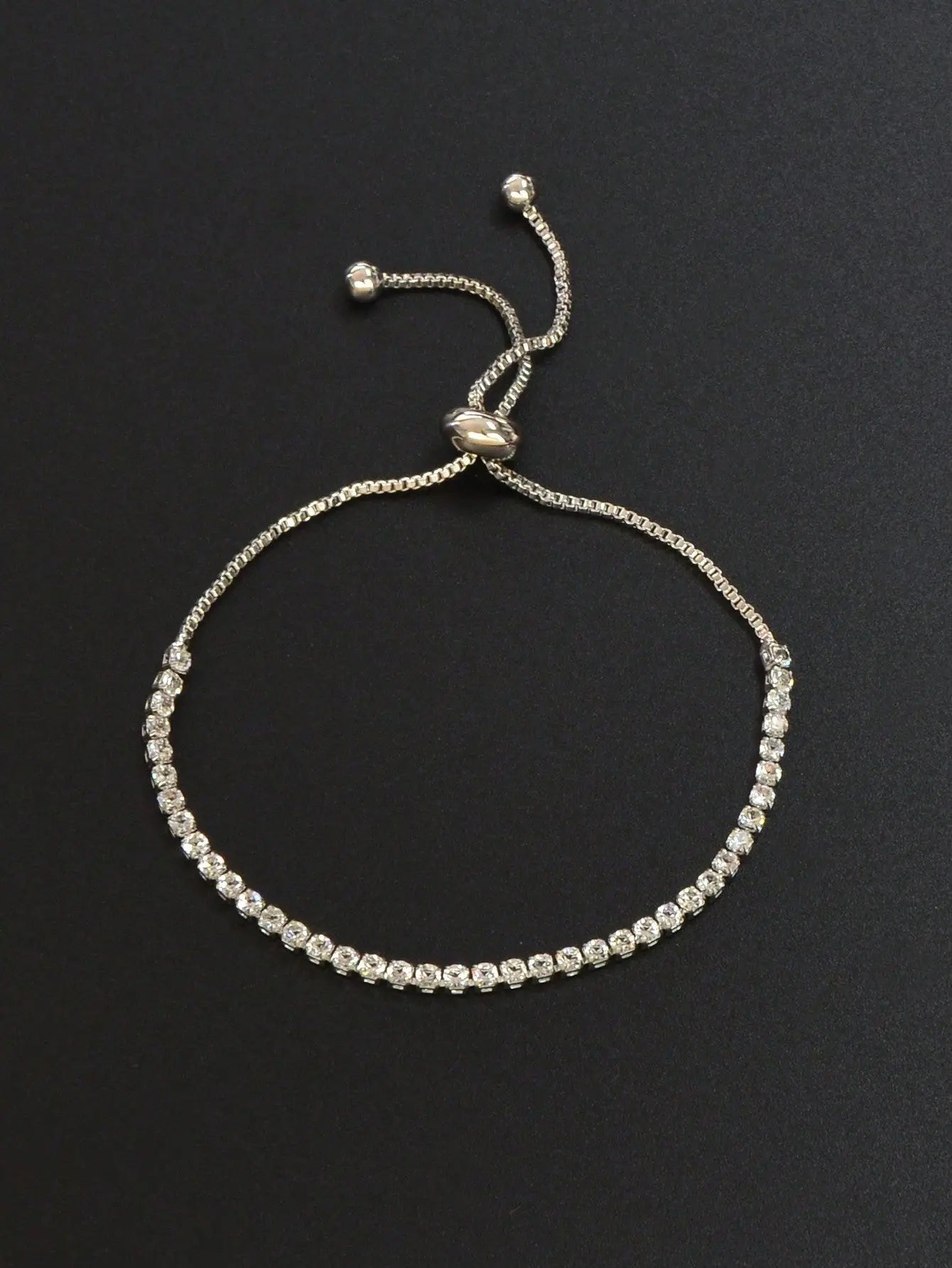 Adjustable Slider Bracelet with Diamonds Sparkle Shine Jewelry Feelontop Jewellery