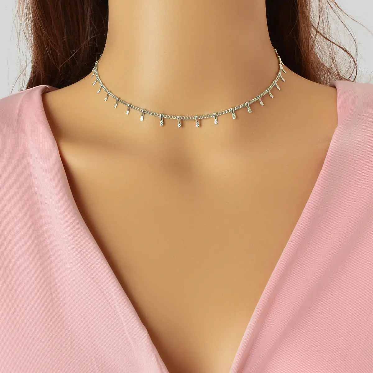 Classic Dainty Thin Charm Choker Gold Short Chain Necklaces Minimalist Jewellery Feelontop Jewellery