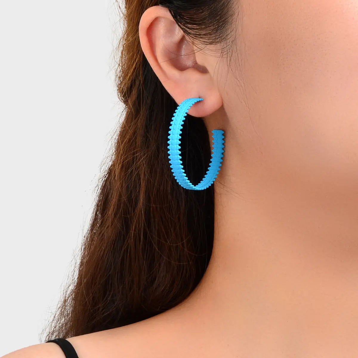 Candy Color Classic Retro 80's Circle Open Hoop Circle Earrings Costume Party Feelontop Jewellery
