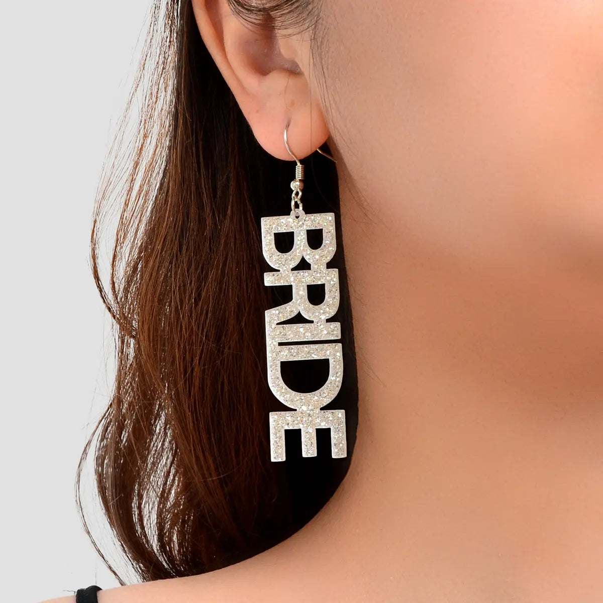 Wedding Bride Dangle Earrings Acrylic Handmade Fun Statement Jewelry Party Gift Feelontop Jewellery