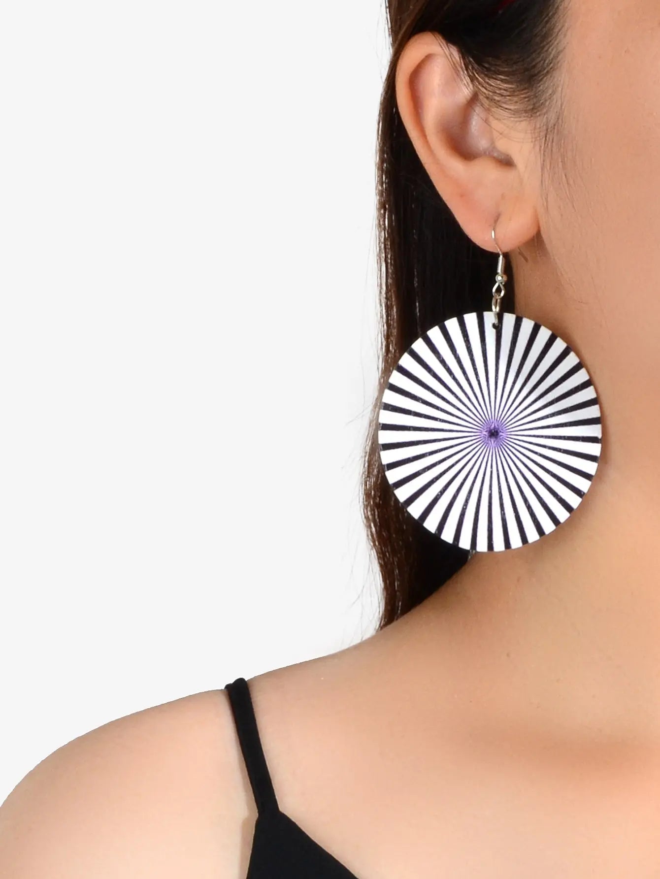 Ladies Jewellery Boho Chic Geometric Wood Round Holiday Dangle Big Earrings Gift Feelontop Jewellery