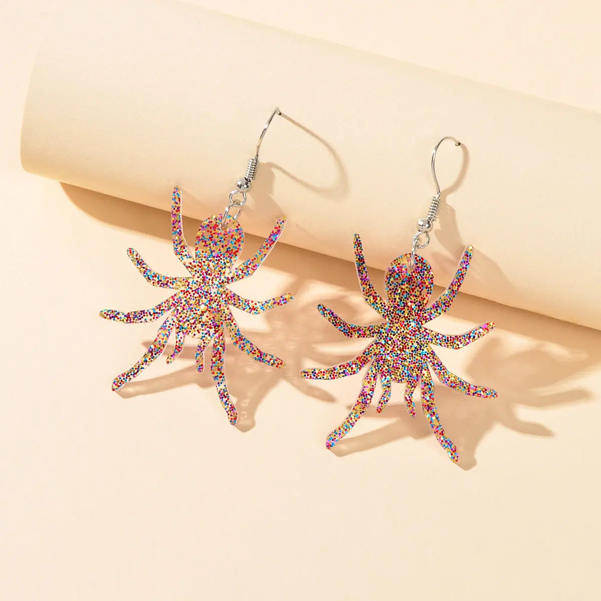 Statement Shining Multi-colored Acrylic Big Spider Dangle Punk Women Earrings Feelontop Jewellery
