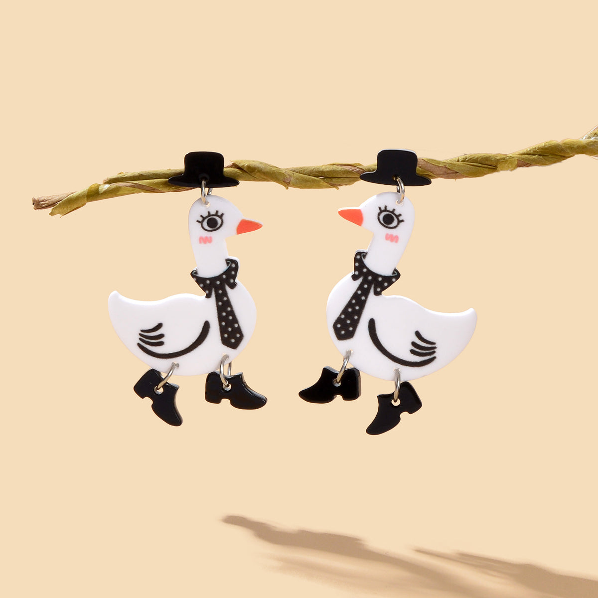 Adorable Duckling Earrings Novelty Duck Dangle Stud Easter Holiday Jewelry Gift Feelontop Jewellery