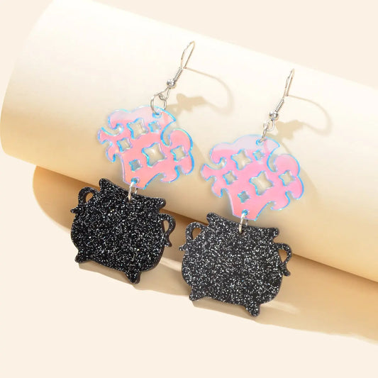 Exaggerated Acrylic Drop Dangle Statement Pot Earrings Funny Costume Jewellery Feelontop Jewellery