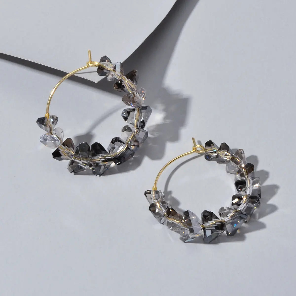 Ladies Jewellery Transparent Acrylic Beads Hoop Dangle Earrings Party Decoration Feelontop Jewellery