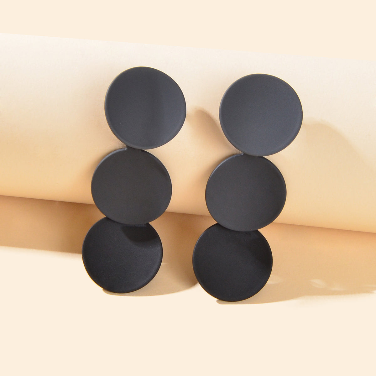 Gradient Purple Round Dangle Geometric Pierced Earrings Costume Party Jewellery Feelontop Jewellery