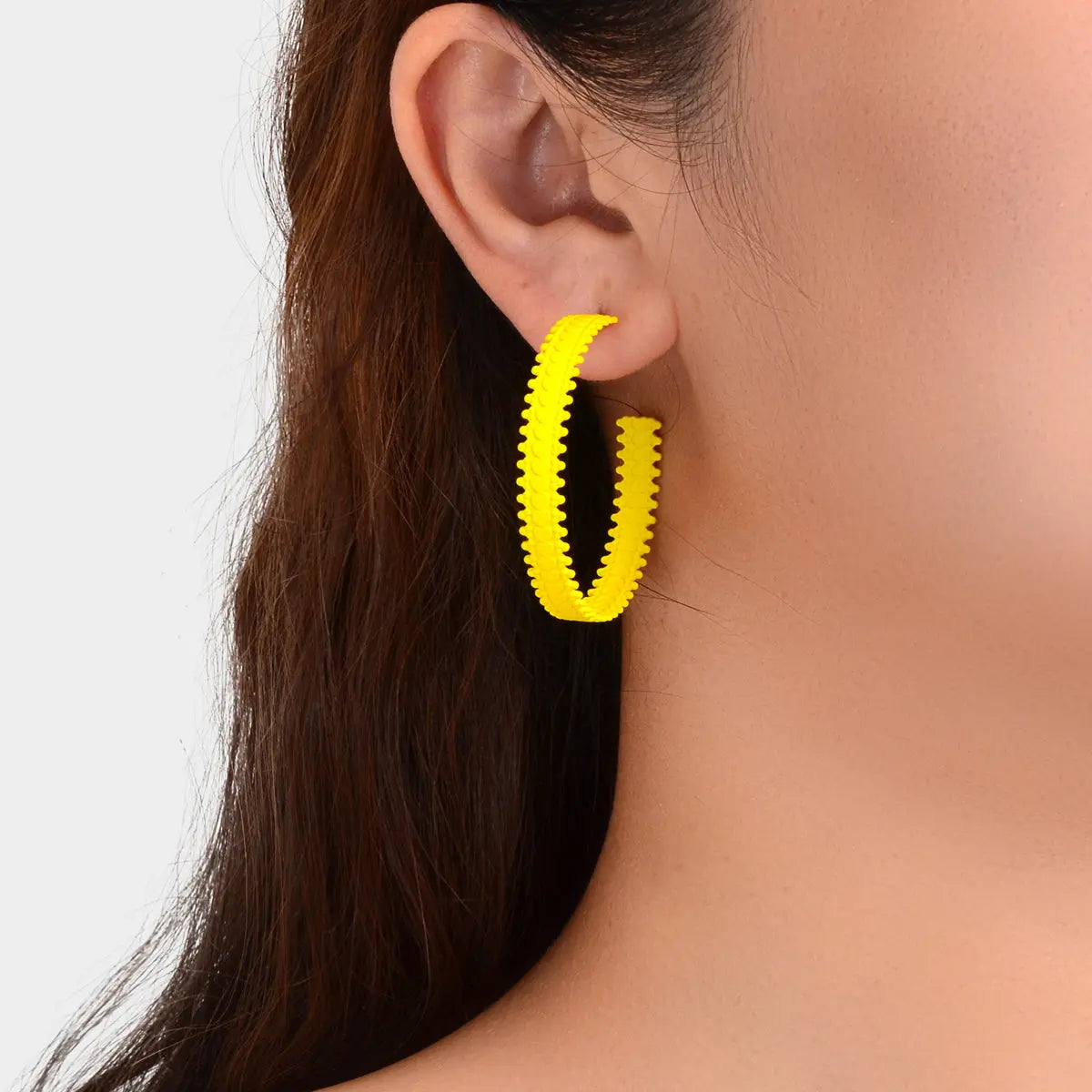 Candy Color Classic Retro 80's Circle Open Hoop Circle Earrings Costume Party Feelontop Jewellery