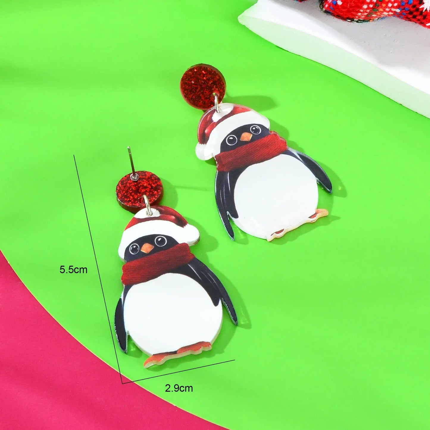 Animal Penguin Acrylic Dangle Earrings Women Christmas Festival Jewellery Feelontop Jewellery