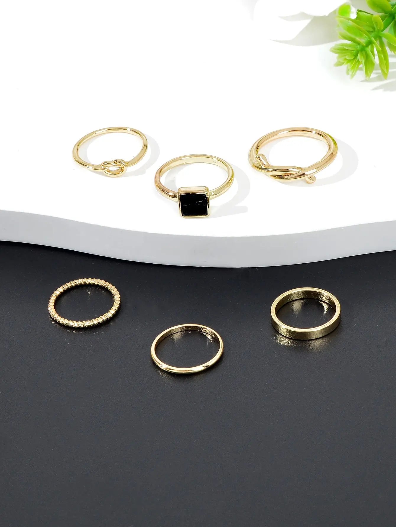 Set of Six Ring Bands - Stylish and Versatile Ring Collection Holiday Jewellery Feelontop Jewellery