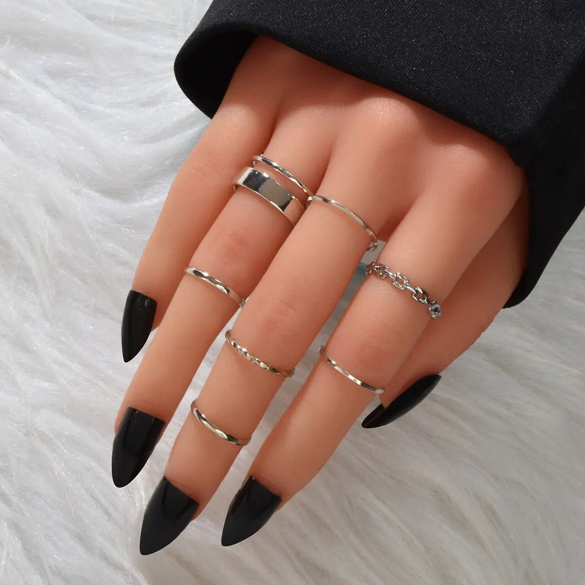 7 pcs Knuckle Stackable Joint Finger Boho Vintage Midi Rings Set Size Mixed Gift Feelontop Jewellery
