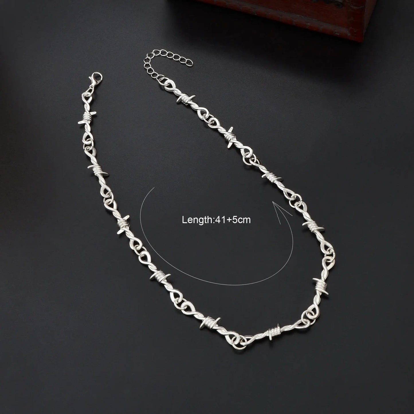 1 pc Punk Rock Style Silver Link Chain Collar Necklace Daily Music Festival Gothic Jewelry Feelontop Jewellery