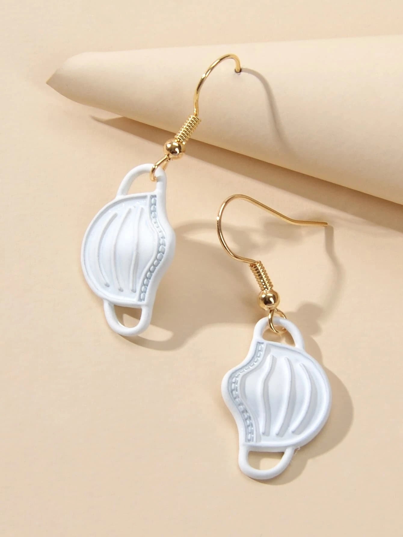 Novelty Face Mask Shape Drop Dangle Earrings Lovely Creative Funny Jewelry Gift Feelontop Jewellery