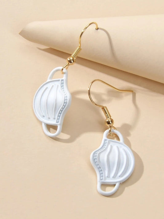 Novelty Face Mask Shape Drop Dangle Earrings Lovely Creative Funny Jewelry Gift Feelontop Jewellery