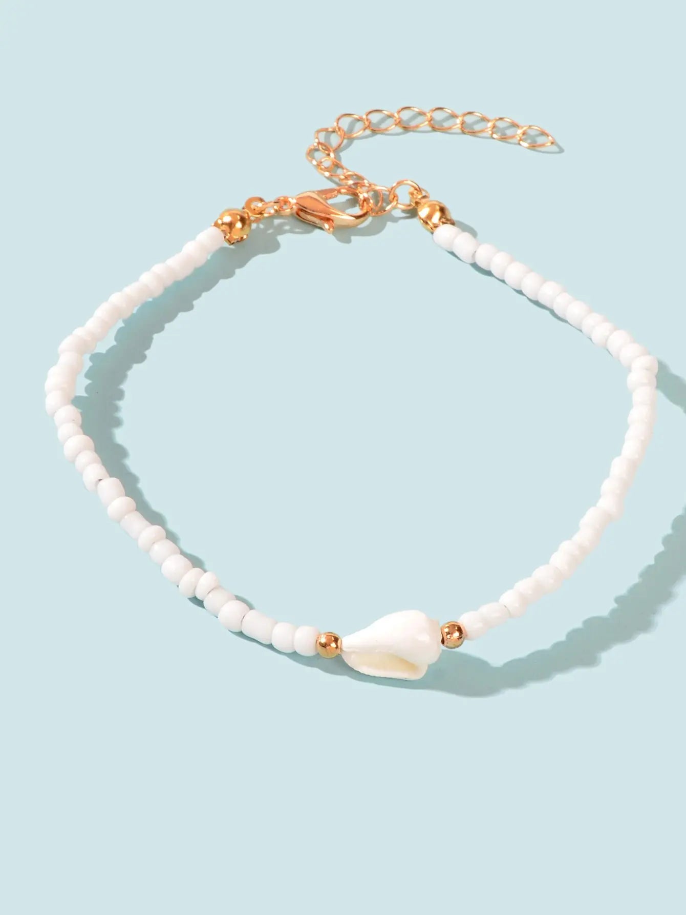 Ethnic Handmade Boho White Seed Beads Shell African Bracelets Hand Accessories Feelontop Jewellery