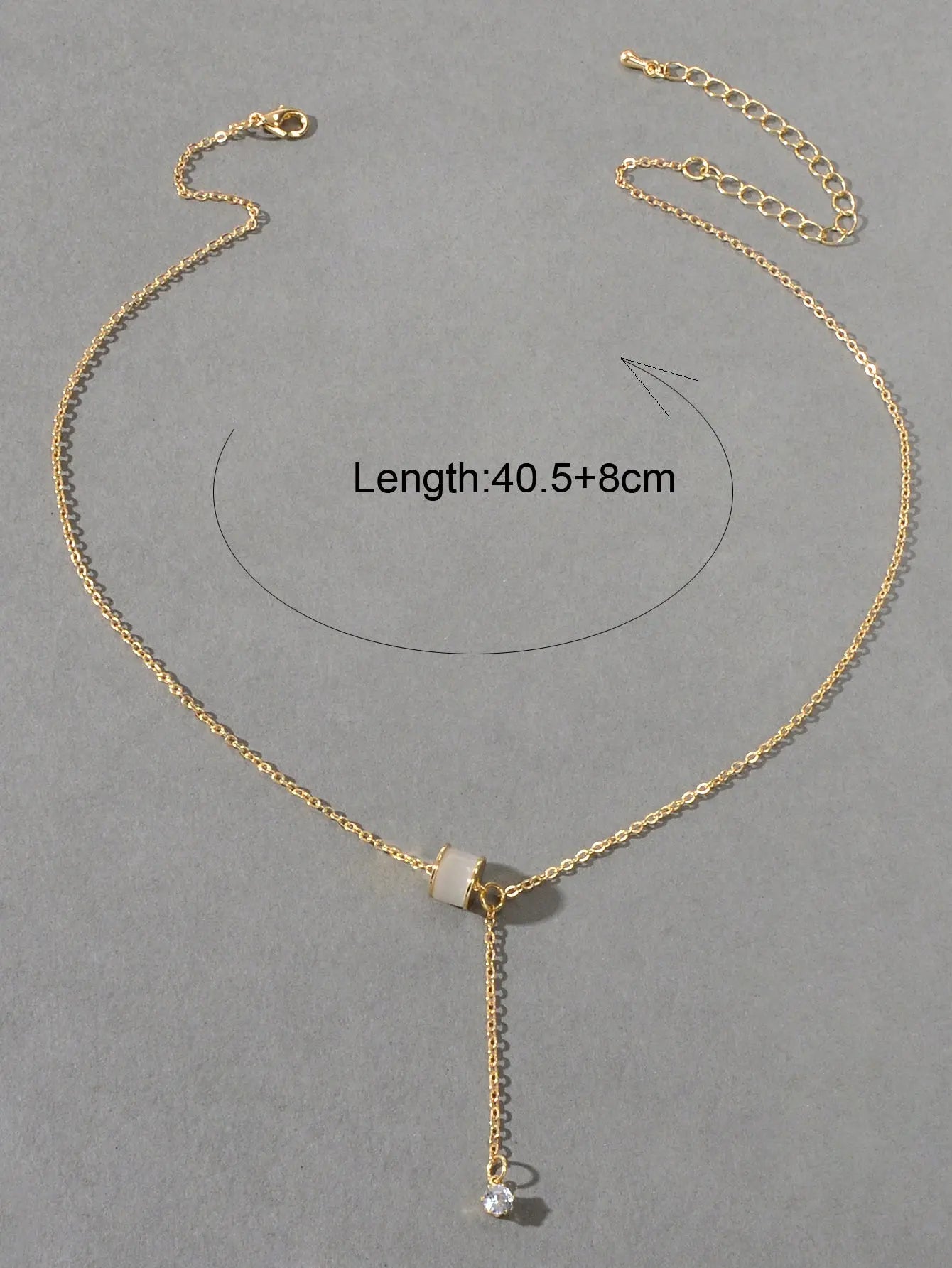 Designer Jewellery Gold Tone Y Lariat Dainty Rhinestone Drop Charm Necklace Gift Feelontop Jewellery