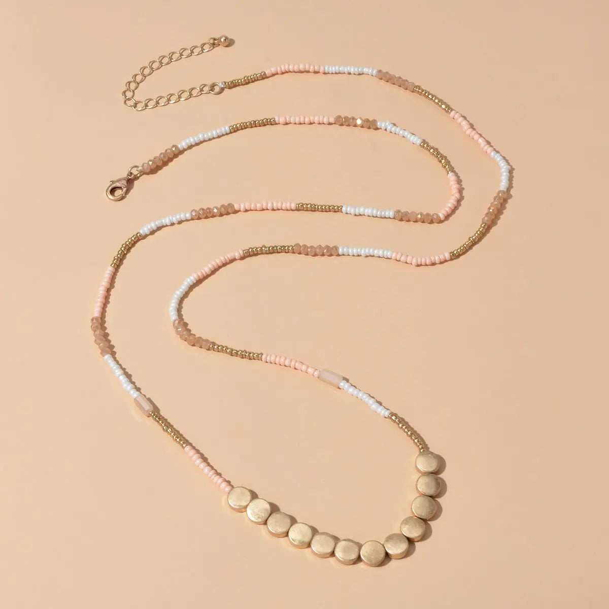 Bohemian Jewellery Ethnic Handmade Multi-colored Beads Charm Long Chain Necklace Feelontop Jewellery