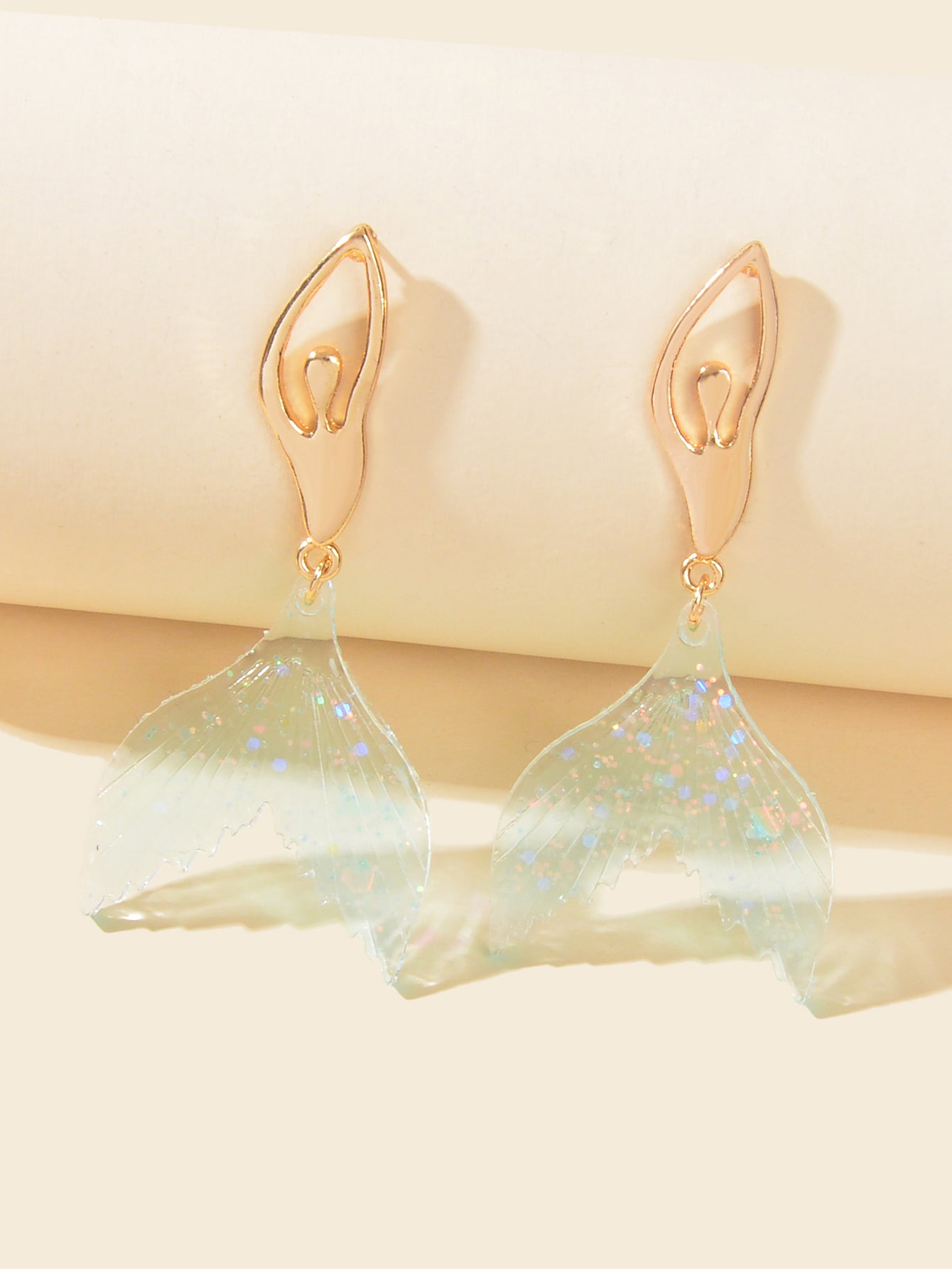 Graceful Mermaid Dancer Earrings Whimsical Fashion Design Stud Jewellery Gift Feelontop Jewellery
