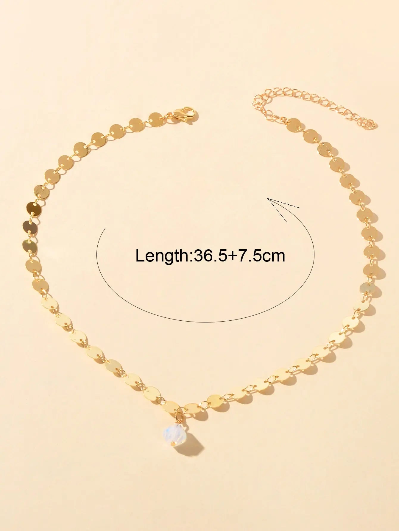 Personality Jewelry Disc Chain Beads Charm Necklace Wholesale Price Accessories Feelontop Jewellery